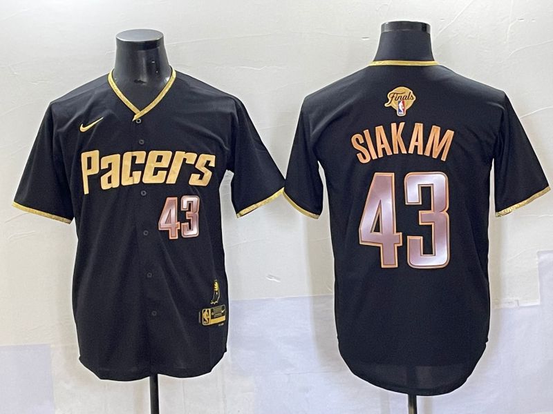 Men 2025 Indiana Pacers #43 Siakam Black Joint Name NBA Jersey style 4
